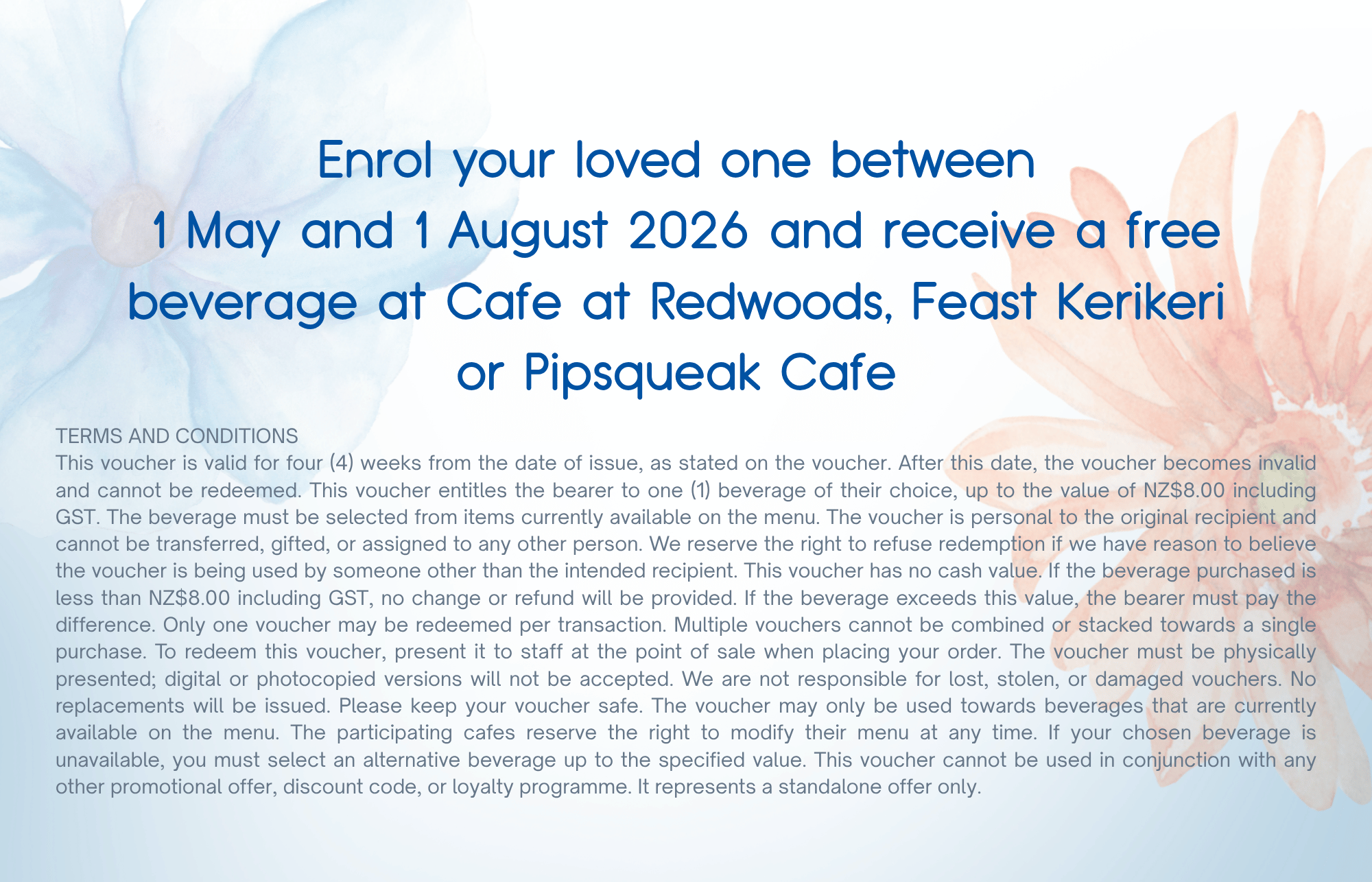 Take A Break Promotion Terms & Conditions